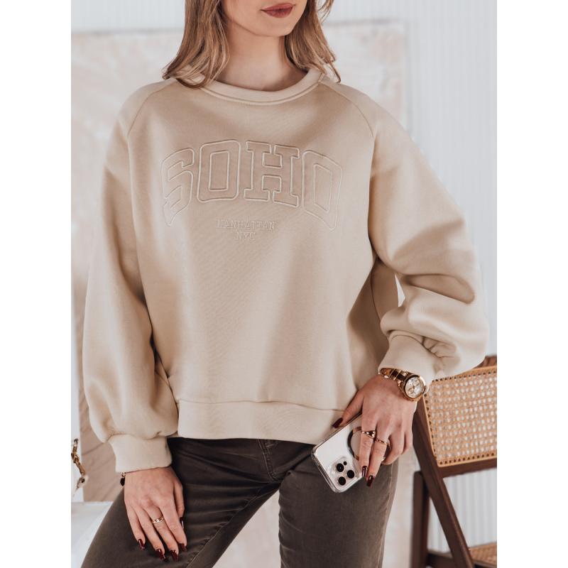 Női pulóver egy méretben COSYONE bézs