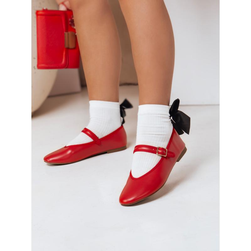 Dámské baleríny se zapínáním ELLICAN červené