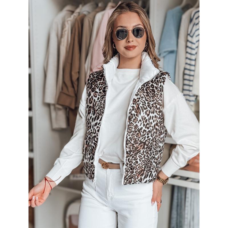 Dámská krátká oboustranná vesta CHIPUFF bílá