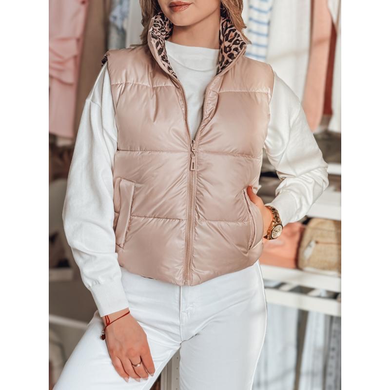 Dámská krátká oboustranná vesta CHIPUFF růžová