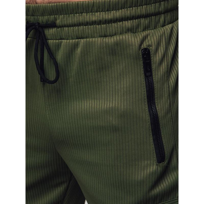 Pánske nohavice cargo zelené