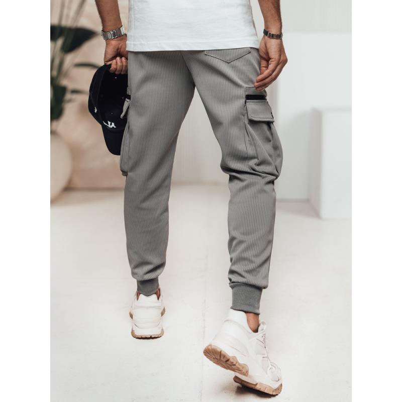 Pánske nohavice cargo šedé