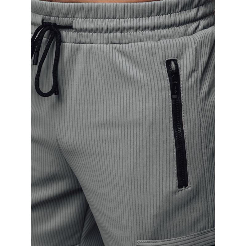 Pánske nohavice cargo šedé