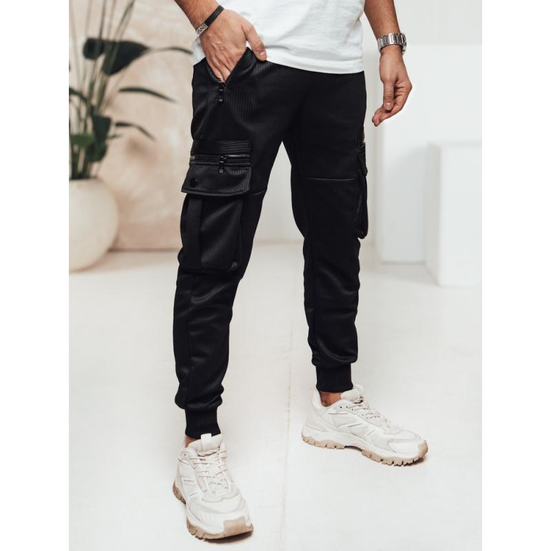 Pánske nohavice cargo čierne