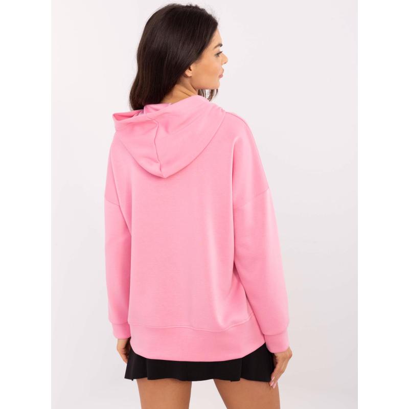 Rózsaszín viszkózkeverék pulóver