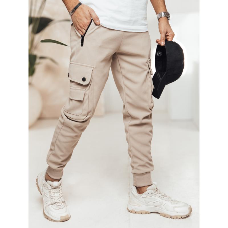 Pánske nohavice cargo khaki