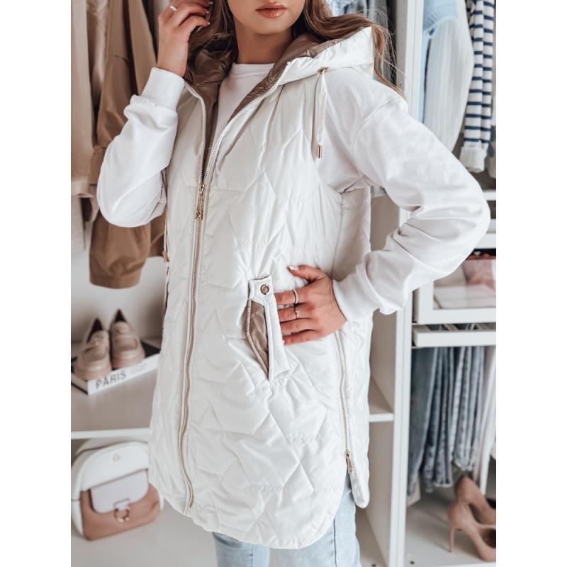 Női steppelt mellény GLITTI fehér