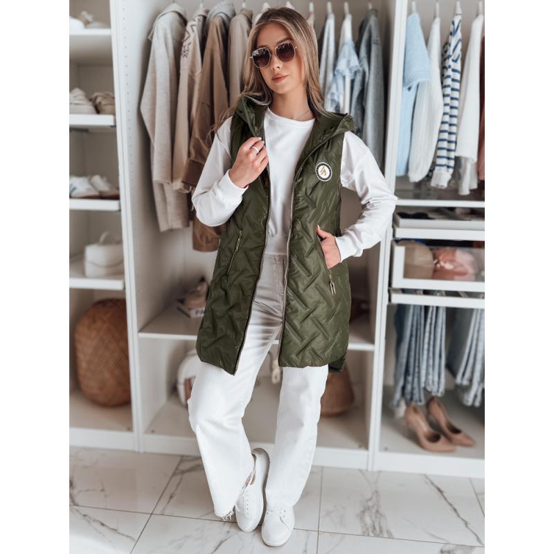 Női steppelt mellény GRANDI zöld