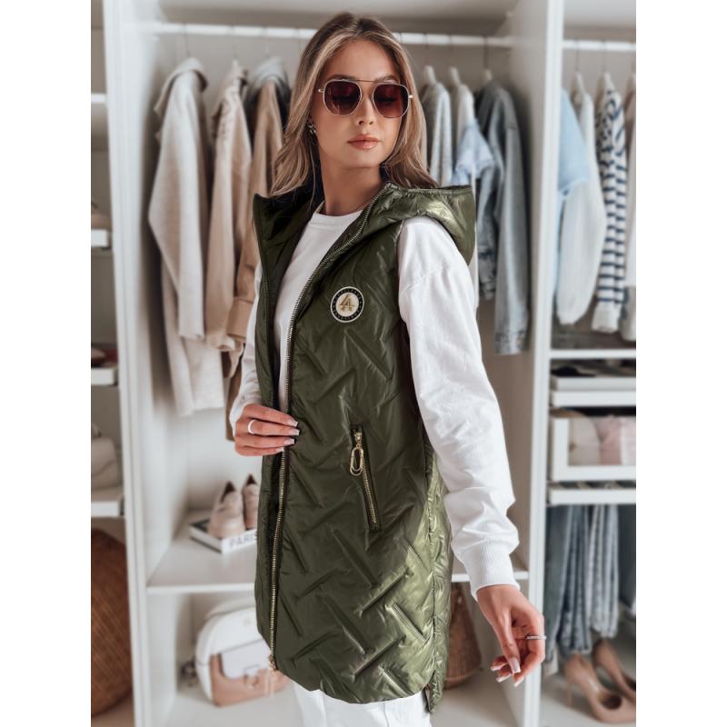 Női steppelt mellény GRANDI zöld