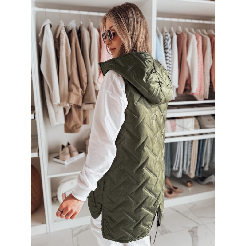 Női steppelt mellény GRANDI zöld