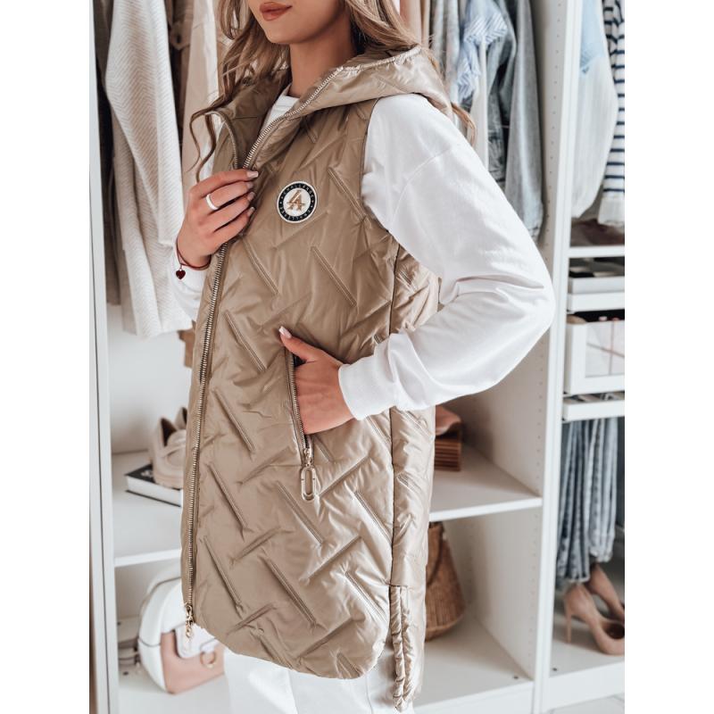 Női steppelt mellény GRANDI kamel