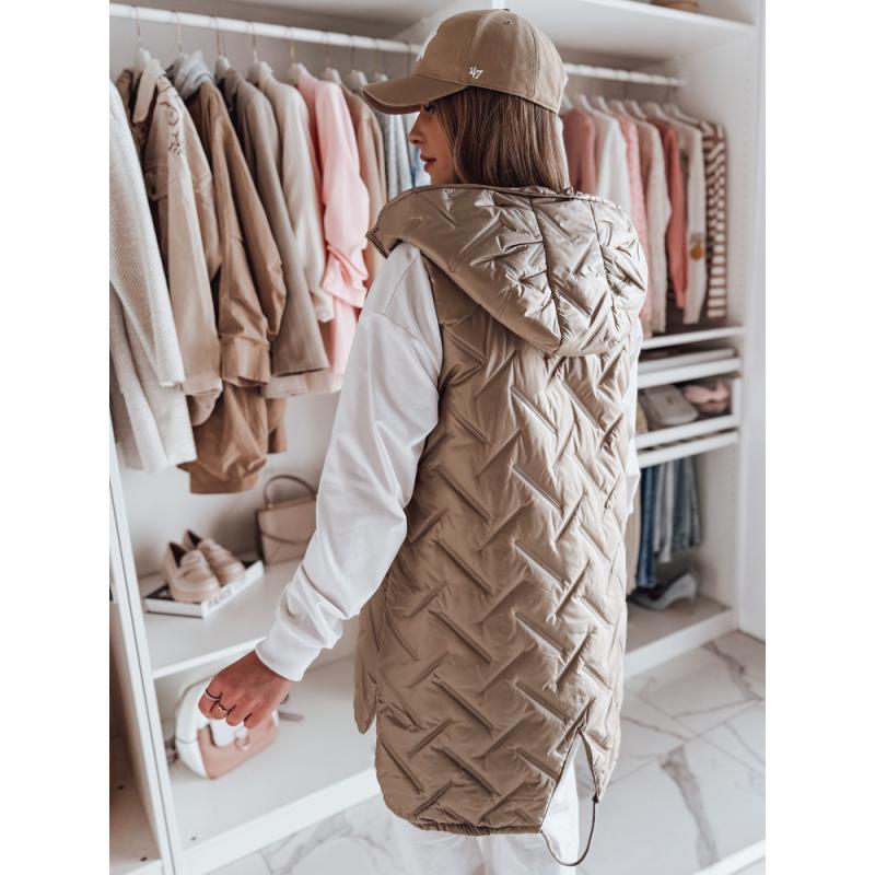 Női steppelt mellény GRANDI kamel