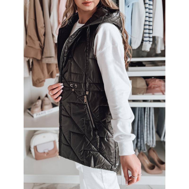 Női steppelt mellény OLINVIA fekete