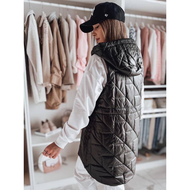 Női steppelt mellény OLINVIA fekete