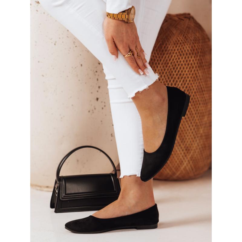 Dámské baleríny na plochém podpatku GLAMINO černé