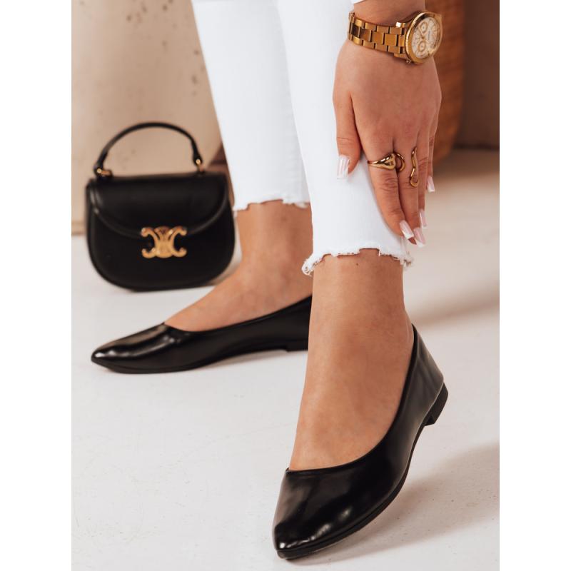 Női balerina cipő orrvédővel ILLARI fekete