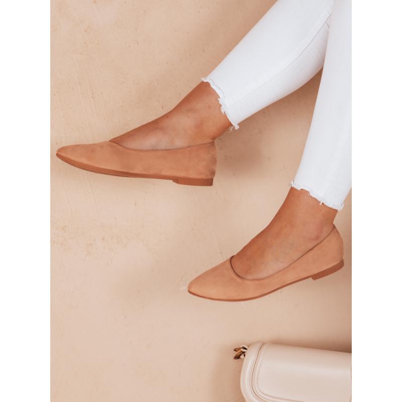 Dámské baleríny na plochém podpatku GLAMINO khaki