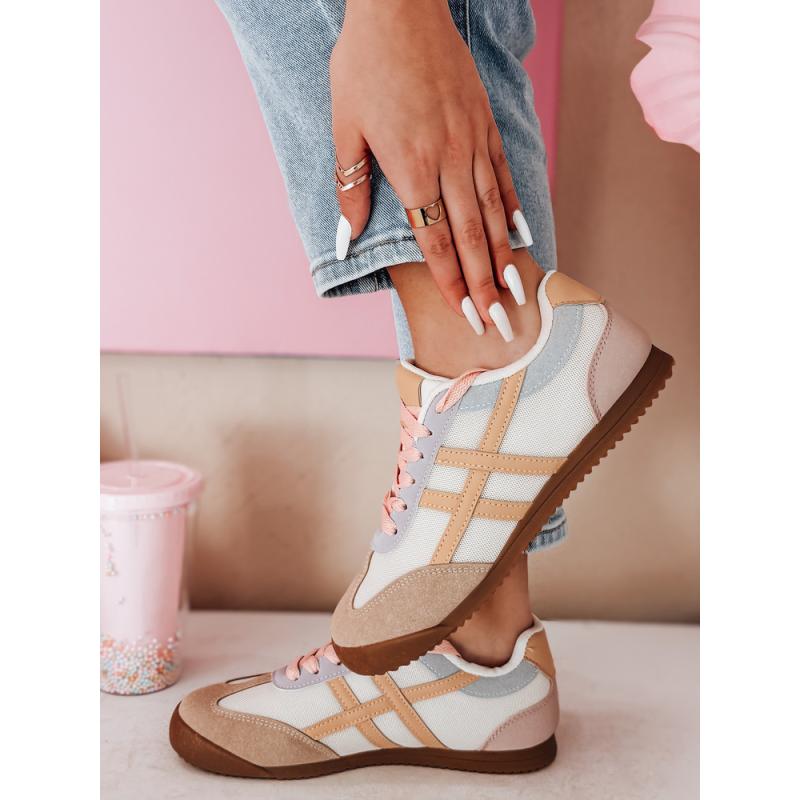 Női sportcipő RUNLUX kamel