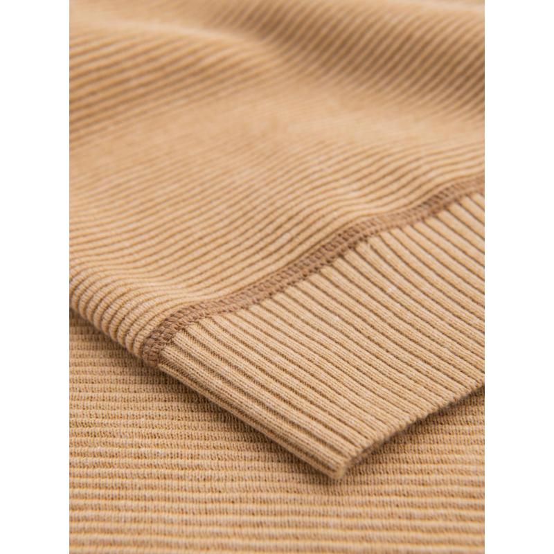 Kötött férfi RELAXED FIT pulóver mintákkal - tengerészkék V1 OM-SWSW-0111 OM-SWSW-0111