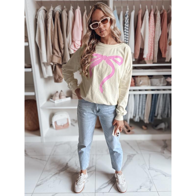 Női pulóver egy méretben oversize SOFTTIE bézs