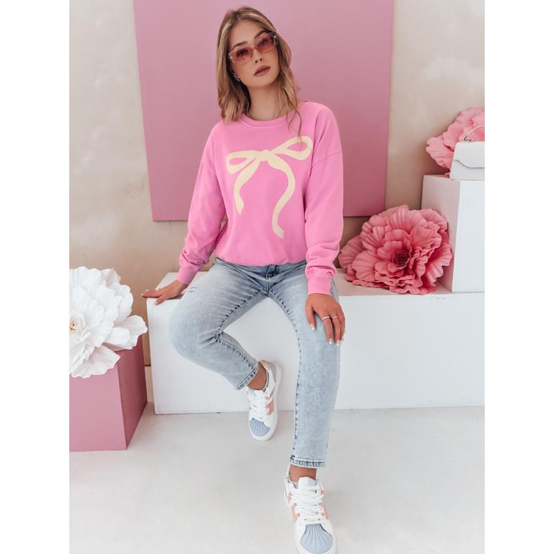 Női pulóver, egy méret, oversize, SOFTTIE rózsaszín