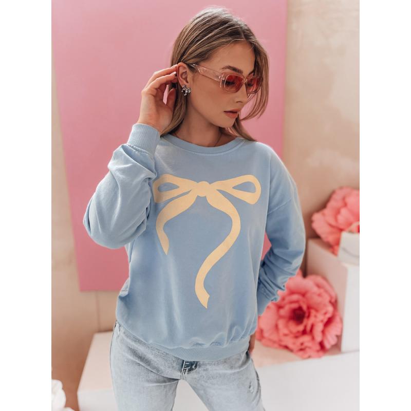 Női pulóver, egy méret, oversize, SOFTTIE kék