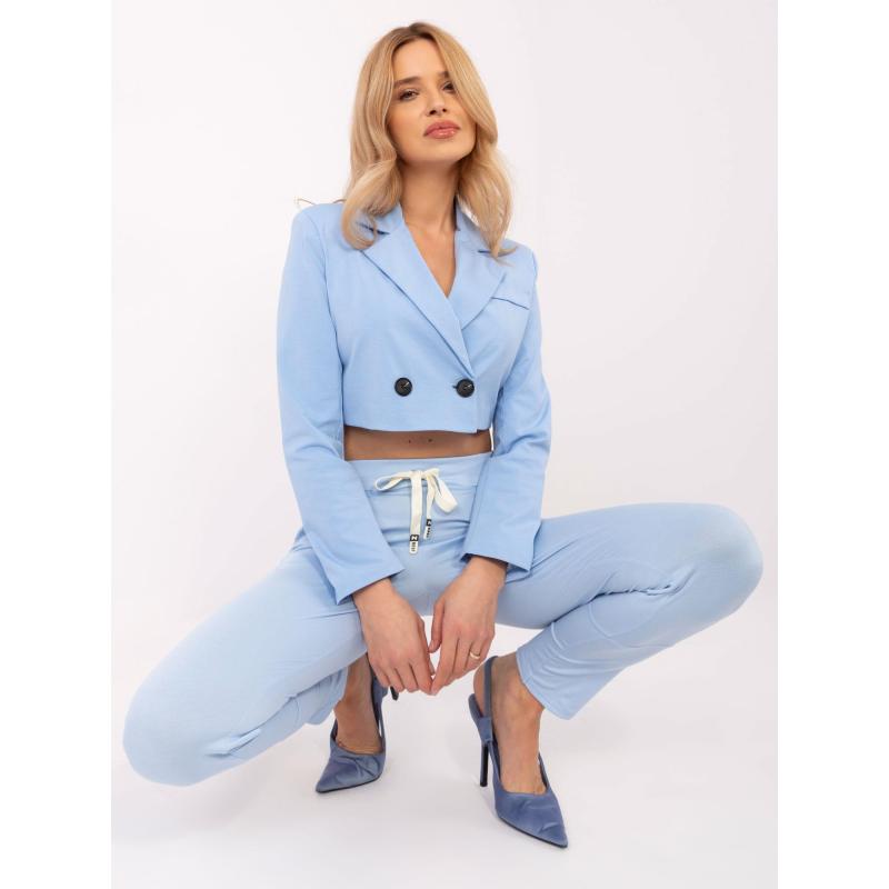 Világoskék tréningnadrág lakkozással