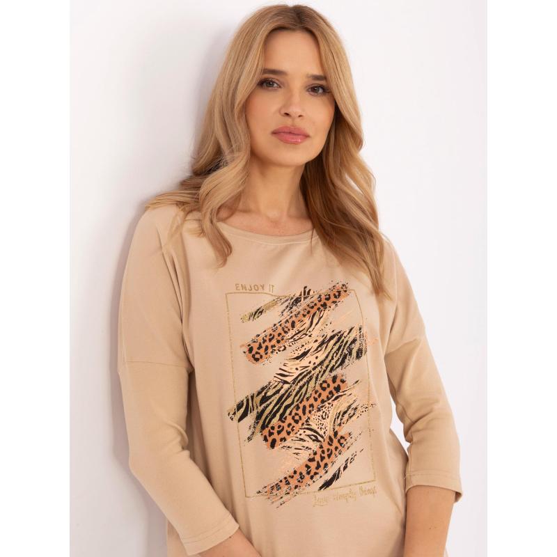 Camel hosszú női blúz hasítékkal