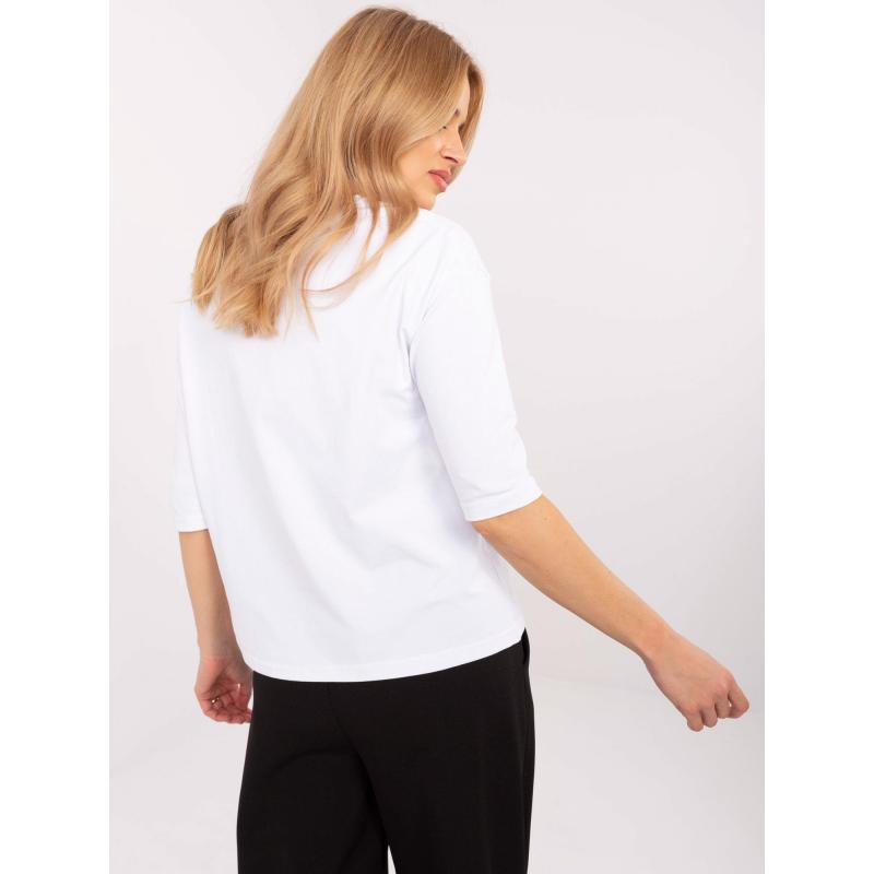 Fehér pamut blúz felirattal