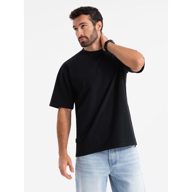 Pánské tričko LOOSE FIT s kapsou - béžové V1 OM-TSCT-0171