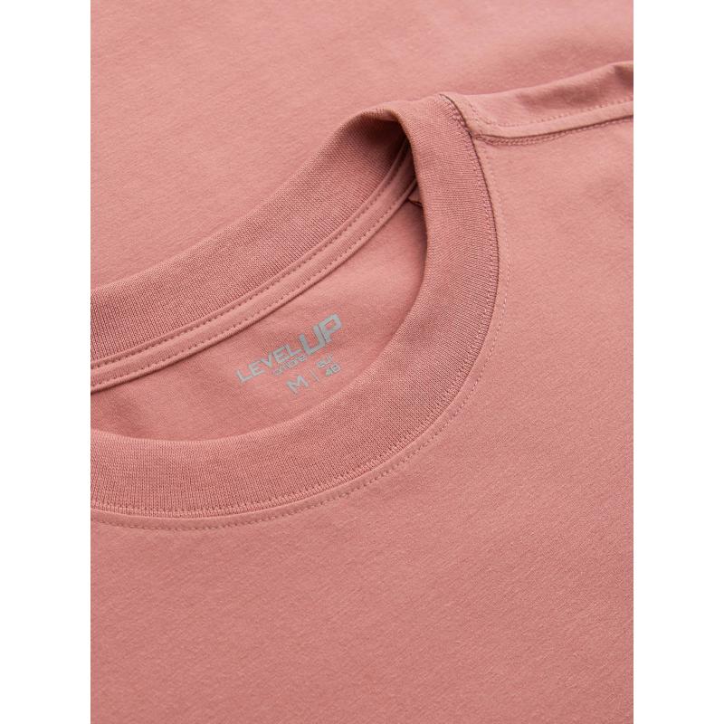 Pánské tričko LOOSE FIT s kapsou - béžové V1 OM-TSCT-0171