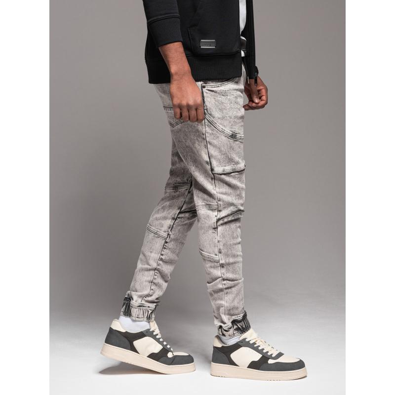 Pánské kalhoty JOGGERS s cargo kapsami na zip - grafitová V3 OM-PAJO-0123