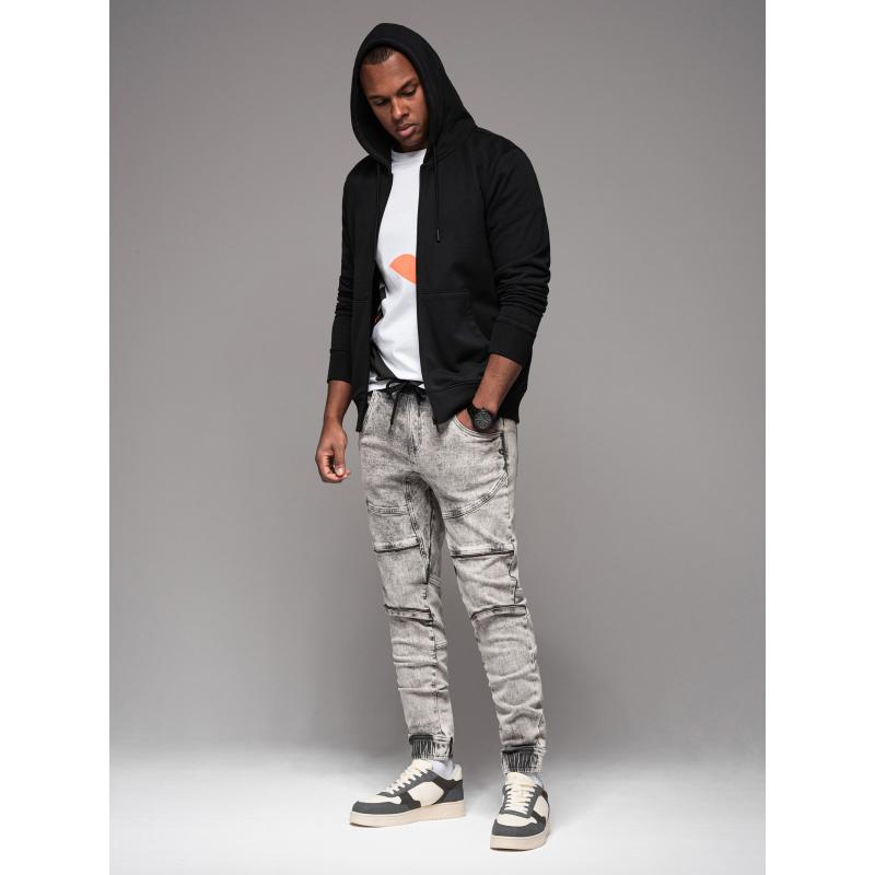 Pánské kalhoty JOGGERS s cargo kapsami na zip - grafitová V3 OM-PAJO-0123