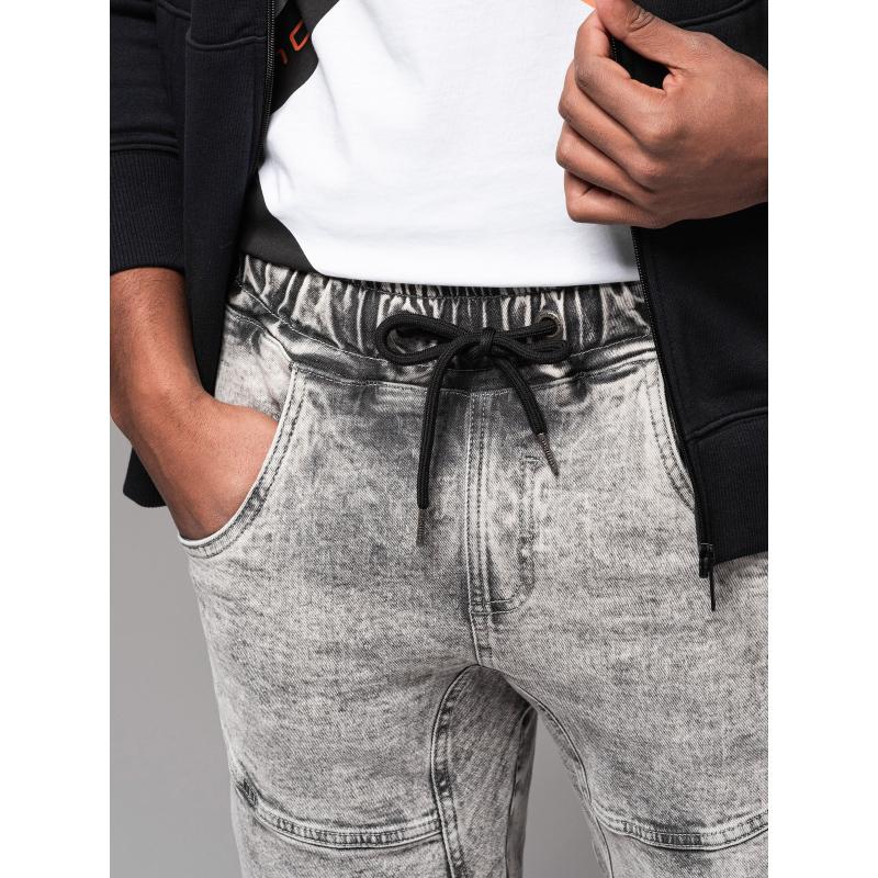 Pánské kalhoty JOGGERS s cargo kapsami na zip - grafitová V3 OM-PAJO-0123