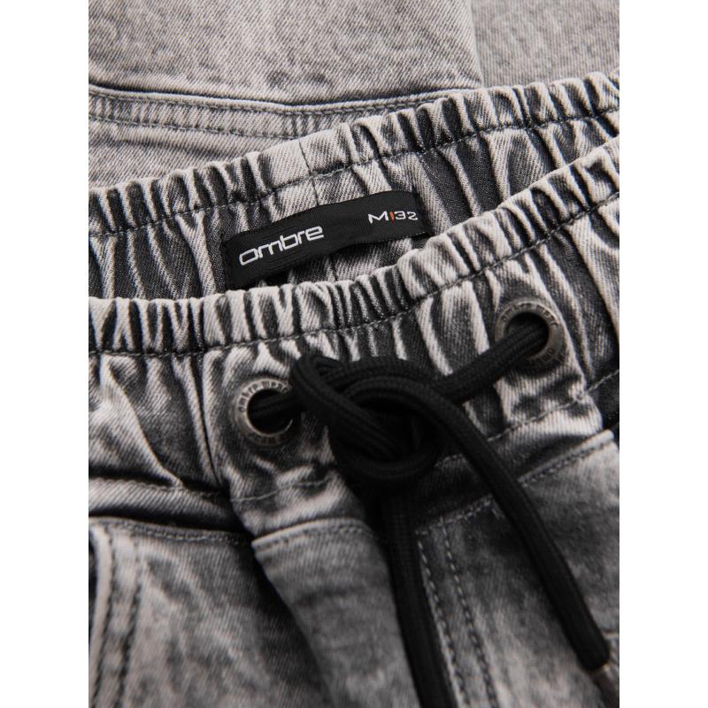 Pánské kalhoty JOGGERS s cargo kapsami na zip - grafitová V3 OM-PAJO-0123