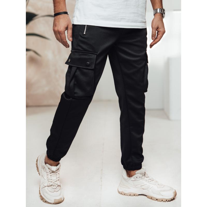 Pánske nohavice cargo čierne