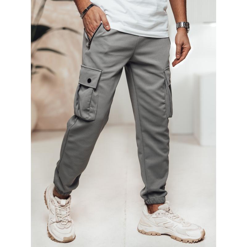 Pánske cargo nohavice šedé