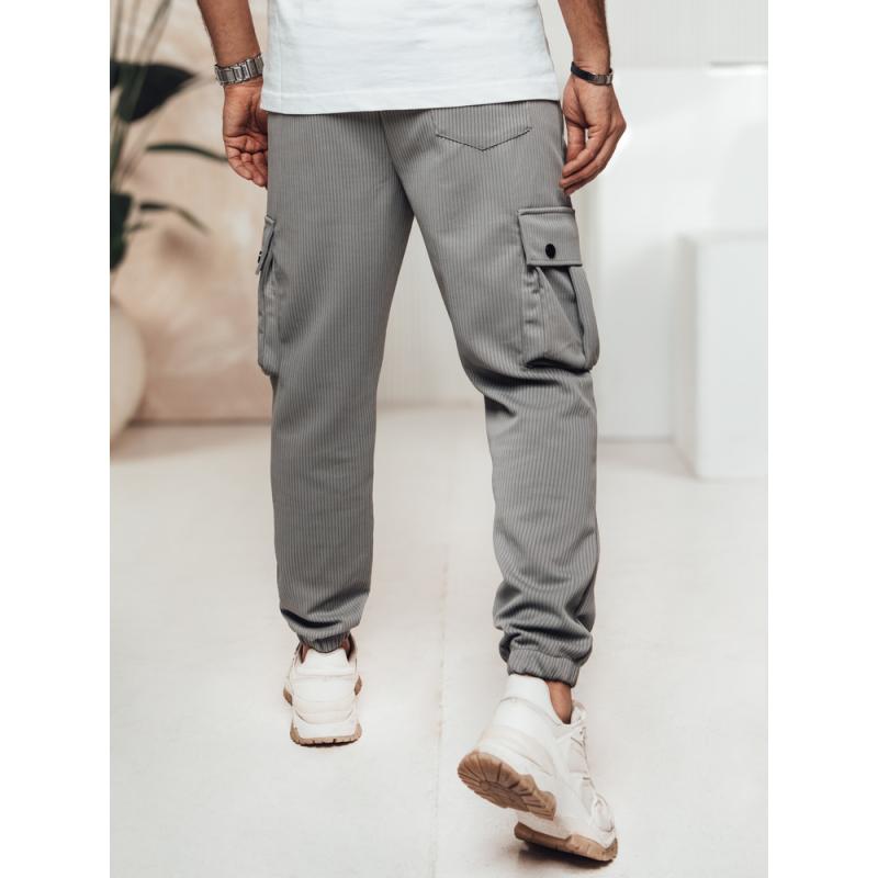 Pánske cargo nohavice šedé