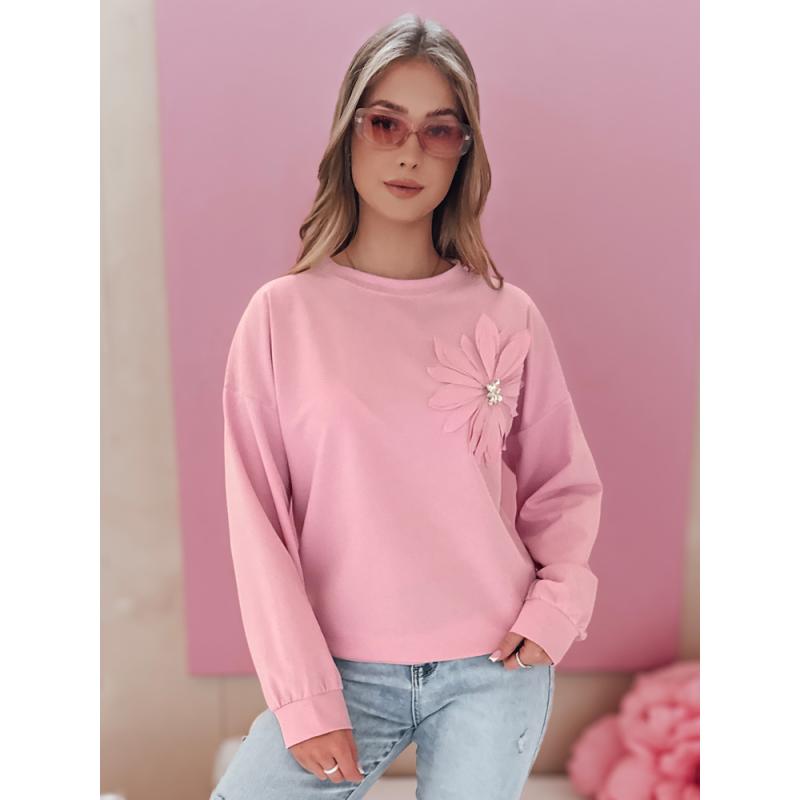 Dámská mikina oversize FLORINE růžová