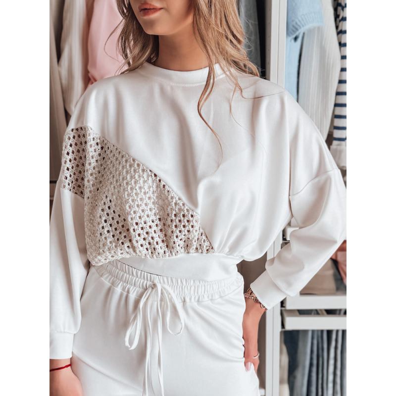 Dámská mikina nadměrné velikosti ELEGRA ecru