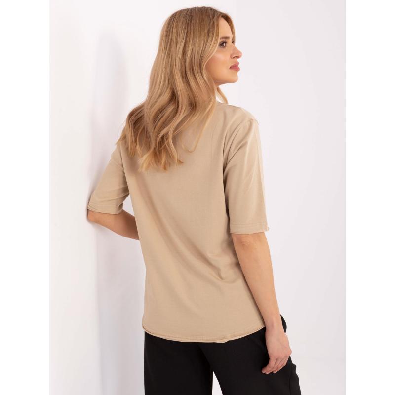 Bavlněná halenka ve velbloudí barvě