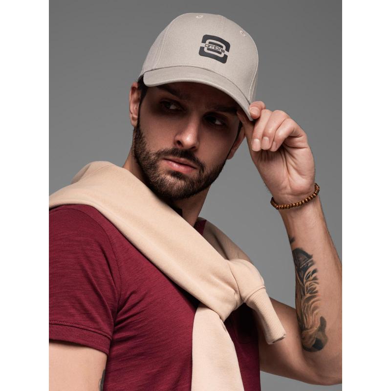 Férfi sapka logóval – szürkés V4 OM-ACCS-0100