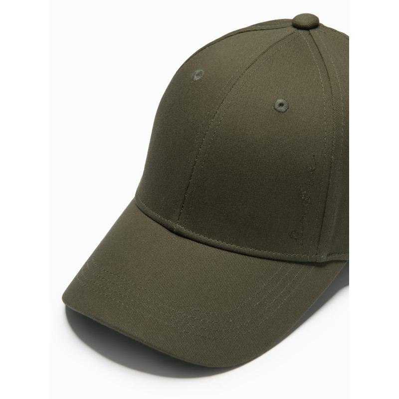 Férfi baseball sapka merevítővel és díszítő hímzéssel – khaki V2 OM-ACCS-0102