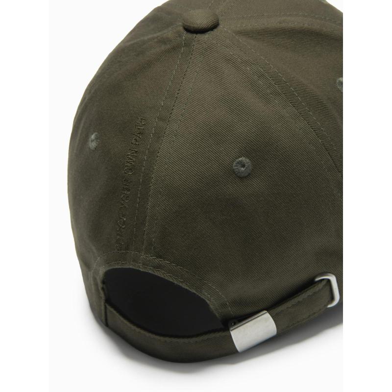 Férfi baseball sapka merevítővel és díszítő hímzéssel – khaki V2 OM-ACCS-0102