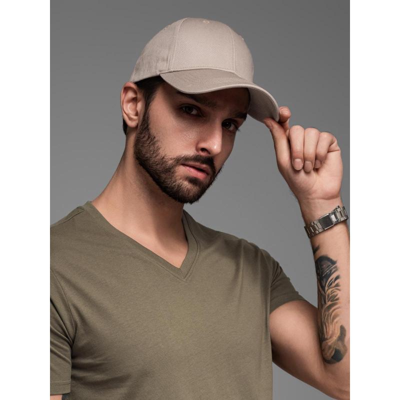 Férfi baseball sapka díszes hímzéssel – hamuszürke V3 OM-ACCS-0102