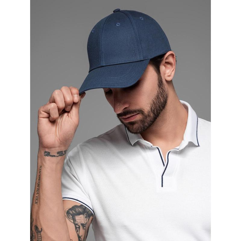 Férfi baseball sapka díszes hímzéssel – sötétkék V4 OM-ACCS-0102