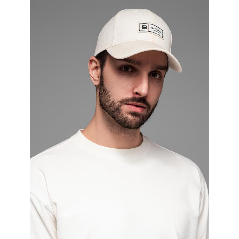 Férfi baseball sapka napellenzővel és felirattal – krém V4 OM-ACCS-0103