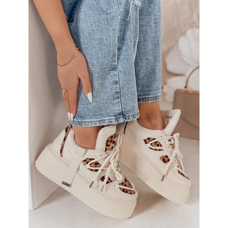 Női cipő magas platformon UPSOLE párduc