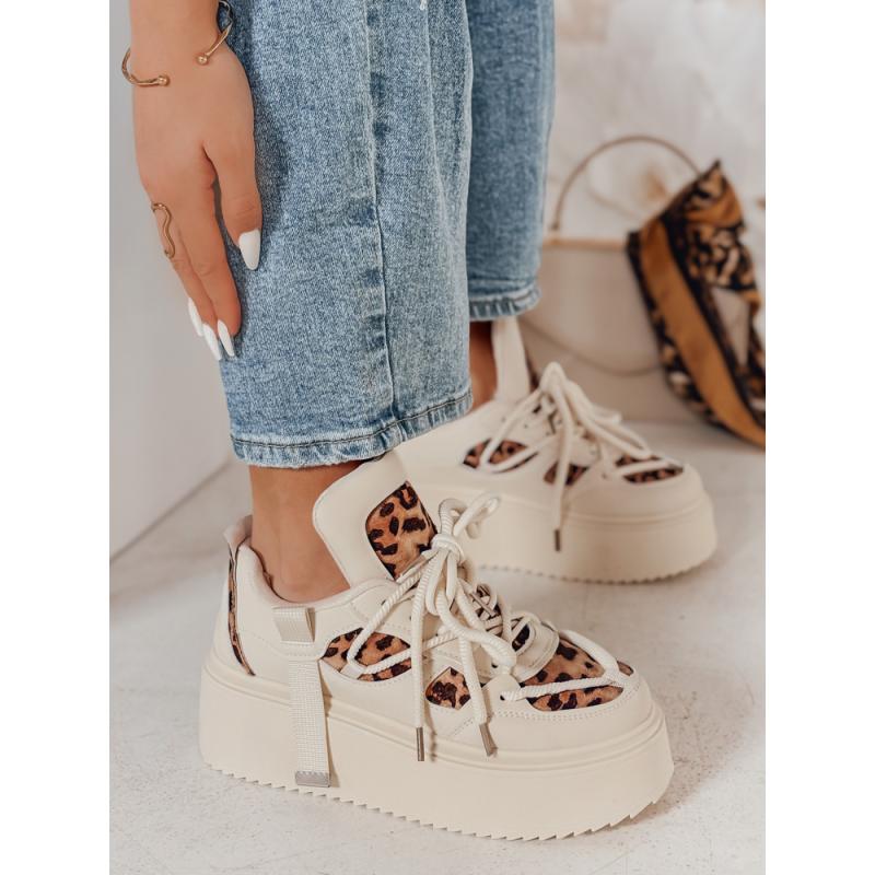 Női cipő magas platformon UPSOLE párduc