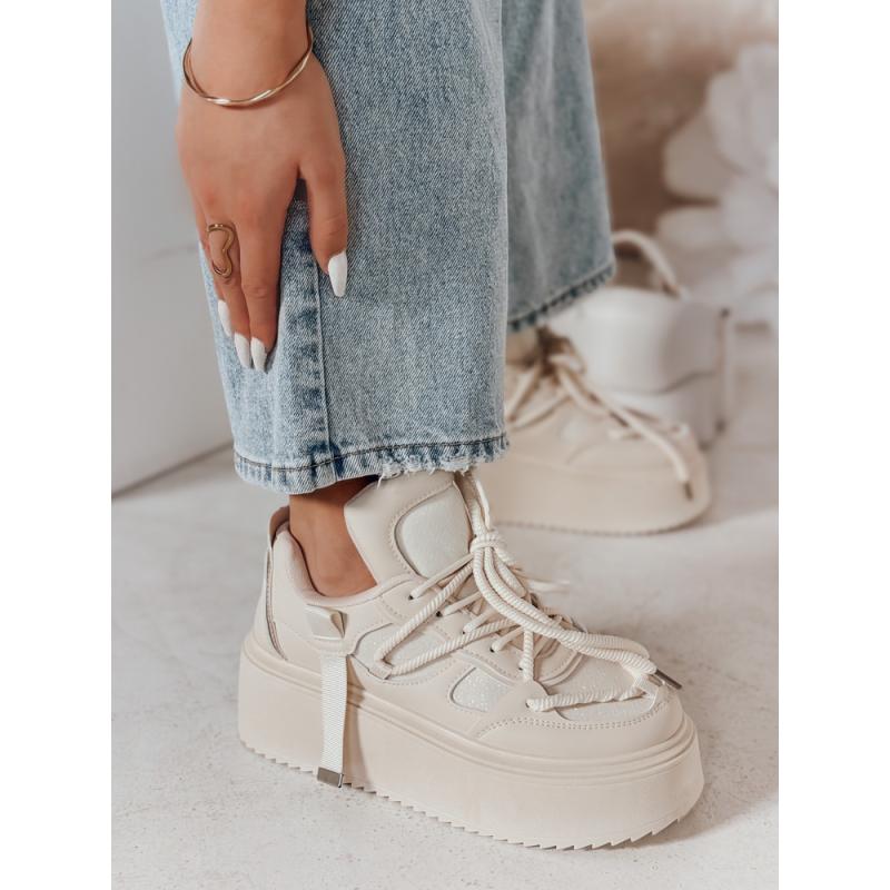 Női cipő magas platformon UPSOLE bézs